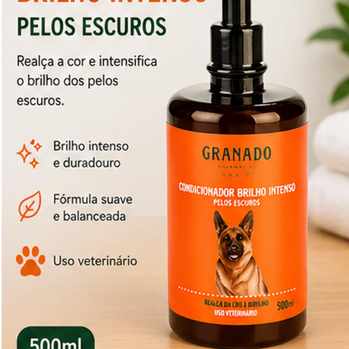 Granado Condicionador Pet Desembaraçador, Pelos Longos, 500ml
