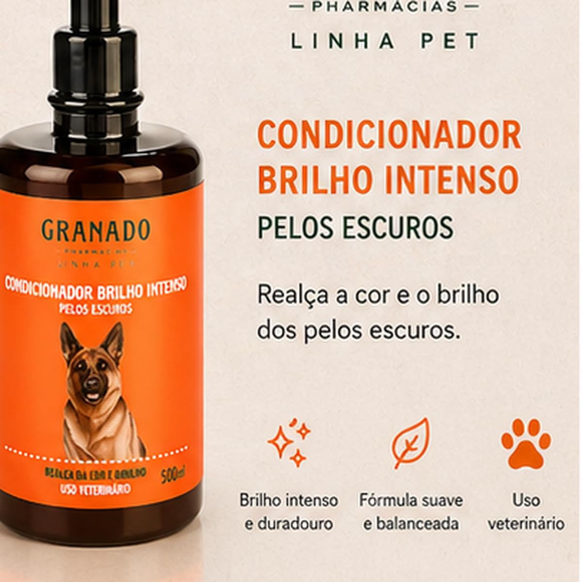 Granado Condicionador Pet Desembaraçador, Pelos Longos, 500ml
